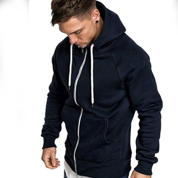 Contrast hooded comfortable cotton sweater