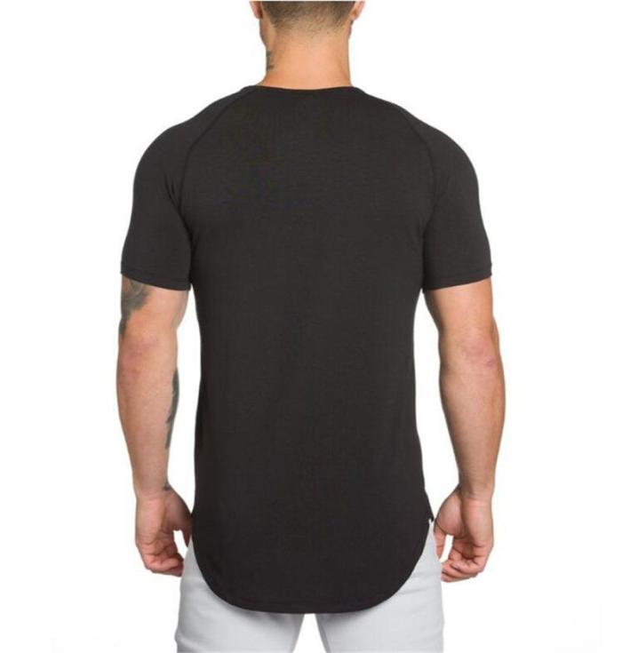 Sports Short Sleeve Letter Print   Fitness T-Shirt