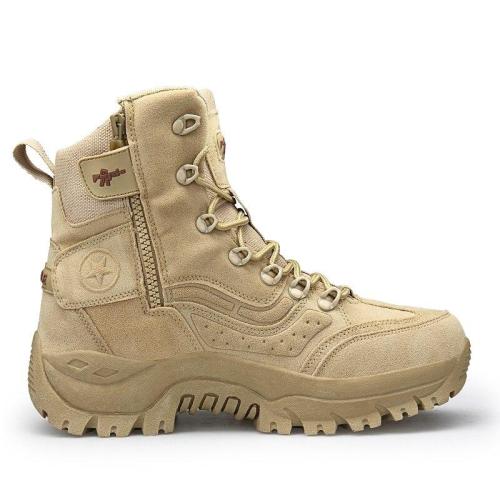 High Quality 2020 New Winter Snow Military Flock Desert Boots Men Tactical Combat Boots Botas Work Safety Shoes Big Size 39-46