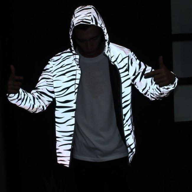 Reflective Material Jacket Zebra
