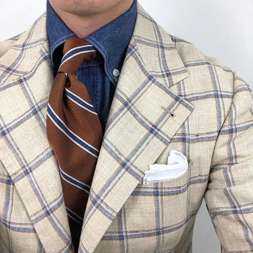 Mens casual brief patchwork tie LH011