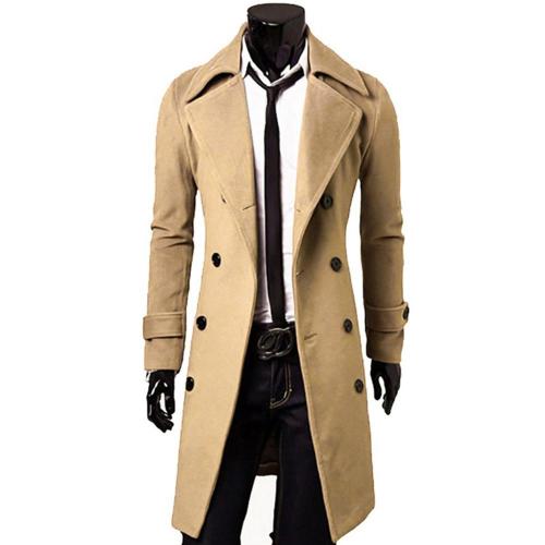 DIHOPE 2020 New Arrivals Autumn Winter Trench Coat Men Brand Clothing Cool Mens Long Coat Top Quality Cotton Male Overcoat