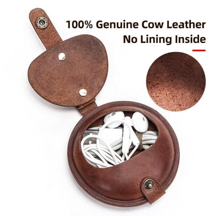 Custom Name Luxury Cow Leather Coin Purse Case For New Apple AirPods Pro