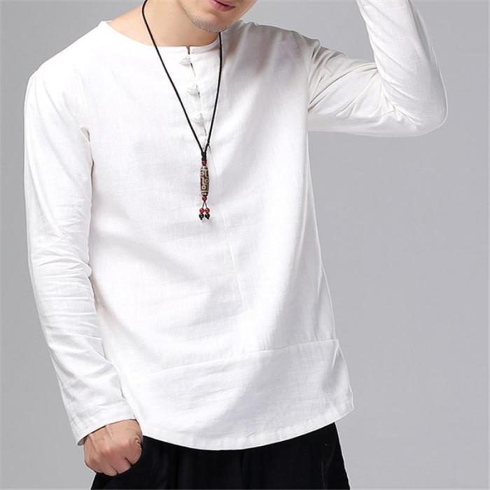 Fashionable Loose Necked Long Sleeved T-Shirt