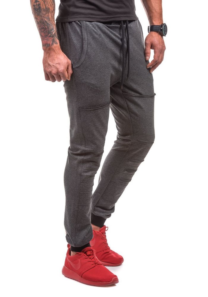 Shredded Double Pocket Design Men's Sports Pants