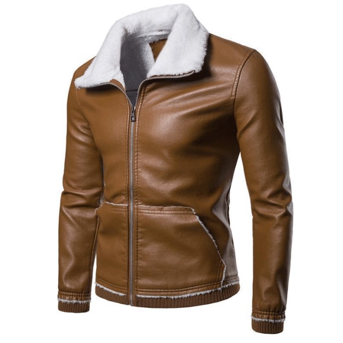 Fashion Cool Leather Lamb  Thicken Coat
