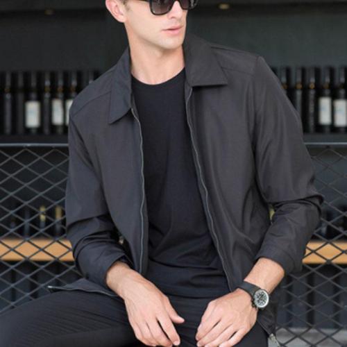 Mens Casual Stand Collar Cotton Jacket