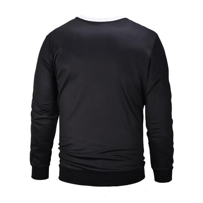Stylish Men's Long Sleeve Printed Sweatshirt