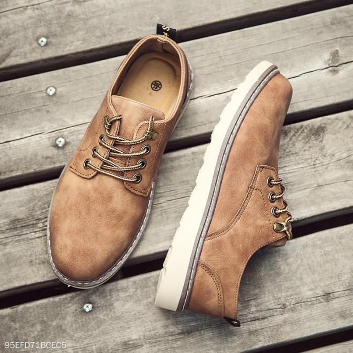 Fashion Casual England Leather Blinding Mens  Shoes