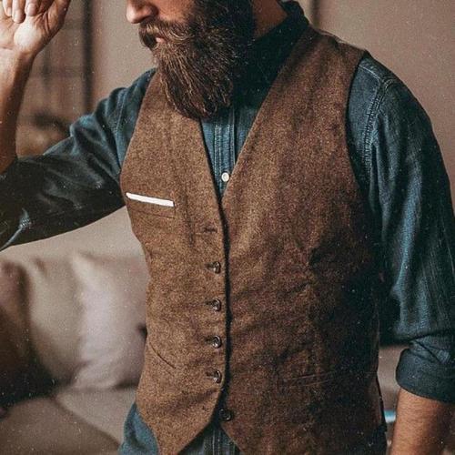 Flashmay Simple Solid Color Pocket Vest
