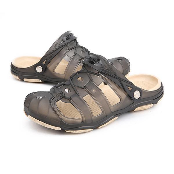 Mens Breathable Hollow Out Jelly Shoes Outdoor Summer Sandals