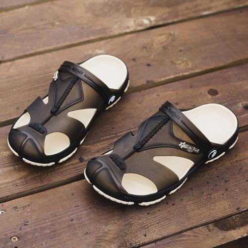 Mens Casual Summer Beach Shoes Slippers Hollow-out Sandals