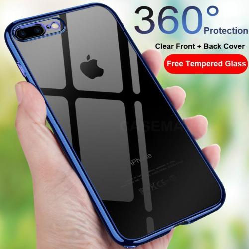 360 Full Silicone Clear Transparent Cases for iphone