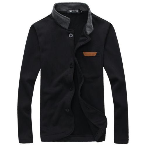 Stand-Up Collar Mens Cotton Jacket