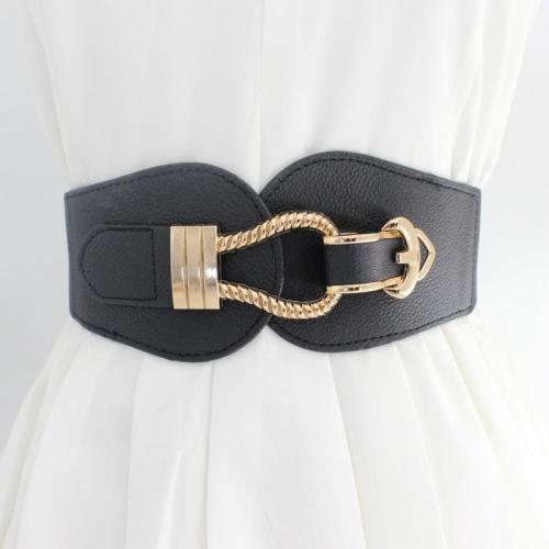Fashion Wide Waistbands Women Elastic Waist Belt for Dress Sweater Pin buckle Leather Belts Girls Cummerbunds Stretchy belt