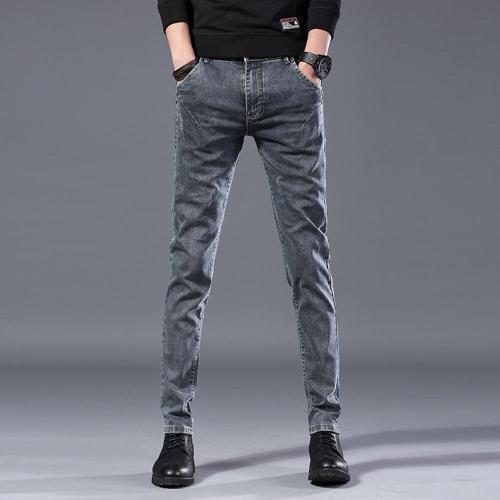 Fashion Solid Straight Jeans