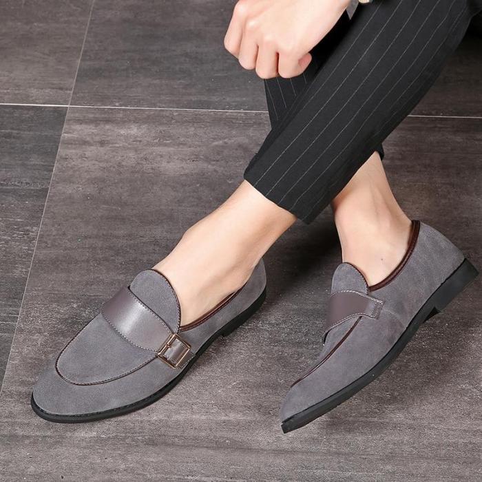 Suede Loafers Man Breathable Shoes