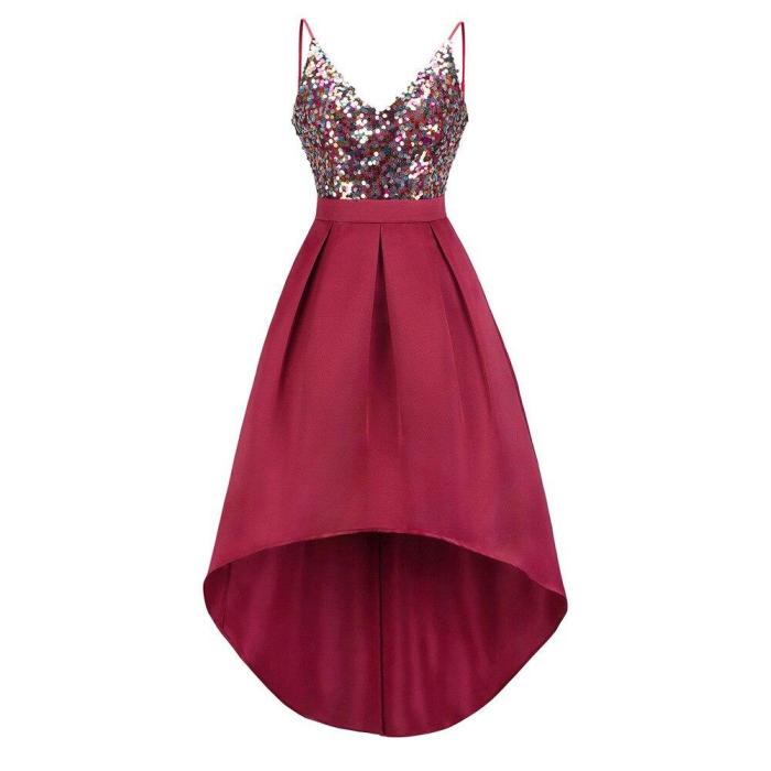 Sling evening dress sexy v-neck sequins elegant gowns fashion cocktail dresses Prom Dress Ever Pretty party cocktail dress