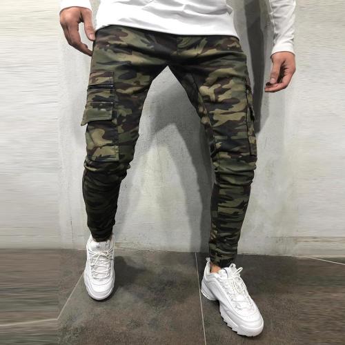 Camouflage Zipper Casual Jeans