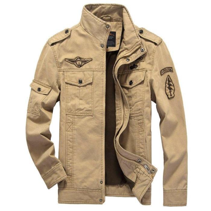 NEW 2020 Mens 3 colors Military jacket %100 cotton winter Cargo coats Plus size M-5XL 6XL Casual man Jackets Army brand clothes