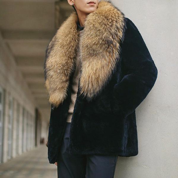 Large Fur Collar  Coat