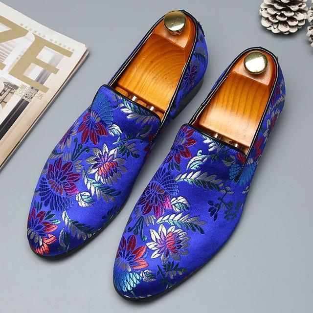 Loafers - Handmade Embroidery Colorful Business Shoes