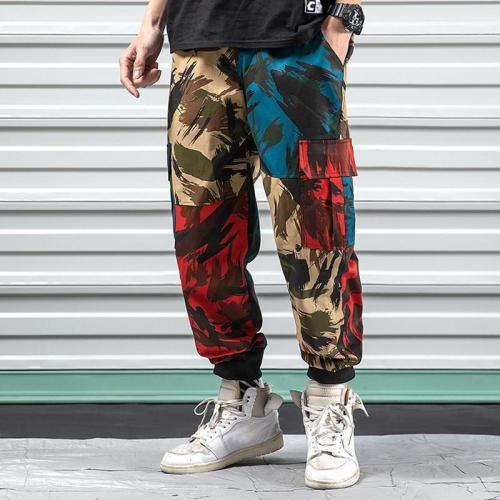Preppy Style Printed Haren Loose Pant