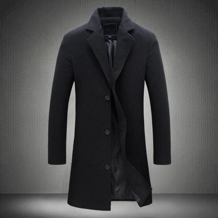 MRMT 2019 Brand Men's Jackets Long Solid Color Single-breasted Trench Coat Casual Overcoat for Male Jacket Outer Wear Clothing