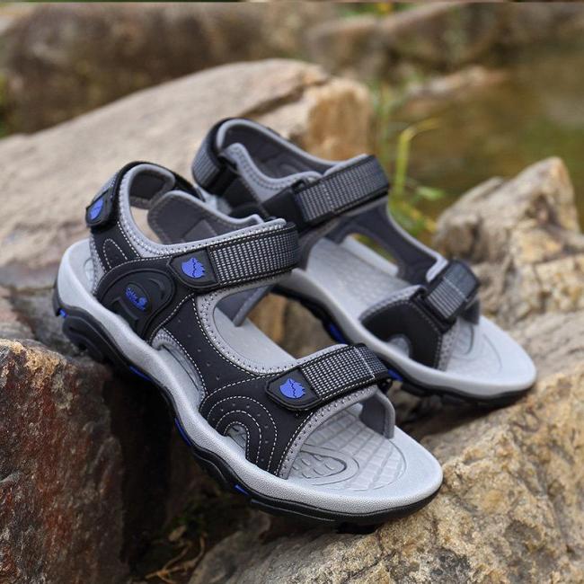 Mens Outdoor Hook Loop Non-Slip Hiking Sandals