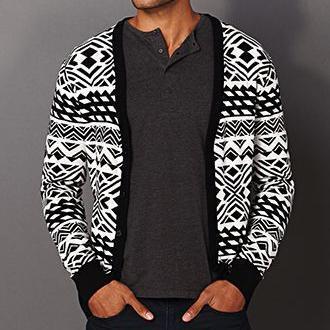 Fashion Single Breasted Printed Sweater