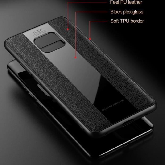 Luxury Plexiglass PU Leather Shockproof Case for Huawei