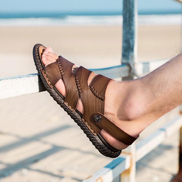 Mens Summer Slip-resistant Opened Toe Slippers