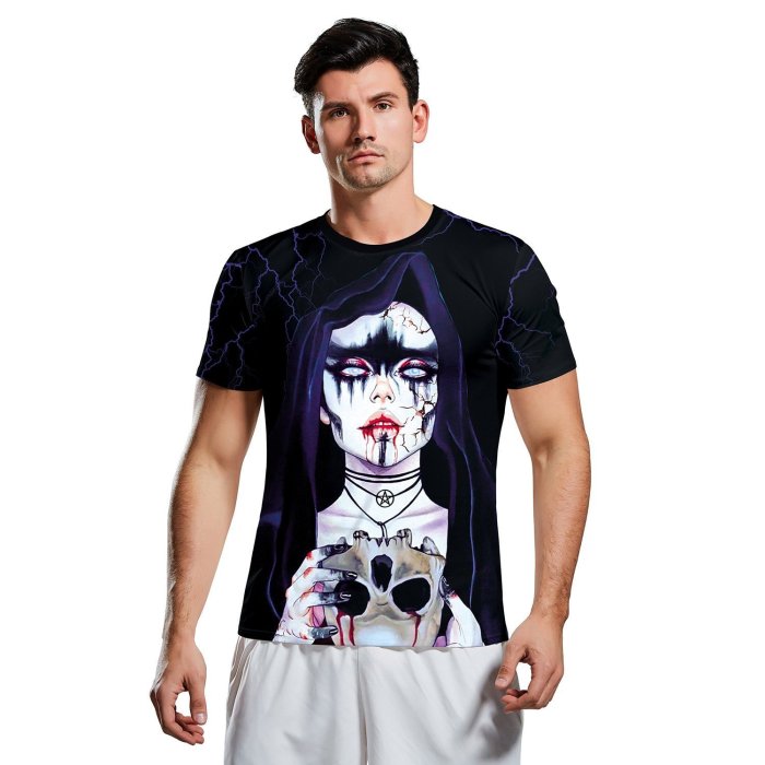 Halloween 3d Horror Short Sleeve T-shirt