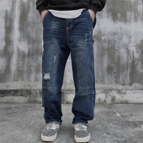 Hip Pop Casual Solid Pocket Mid Waist Jeans