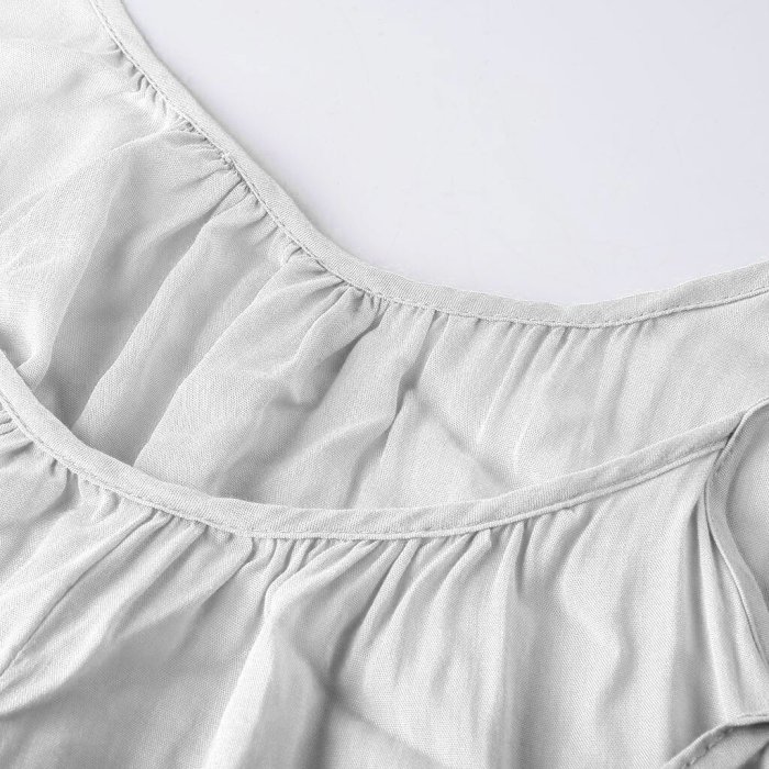 Women Casual Solid O-Neck Sleeveless Draped Hem Boho Dress Cotton Linen Strap Beach Maxi Dresses