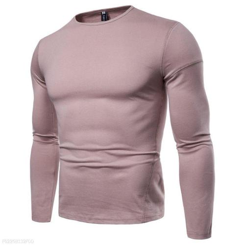 Solid Color Round Neck Long Sleeve