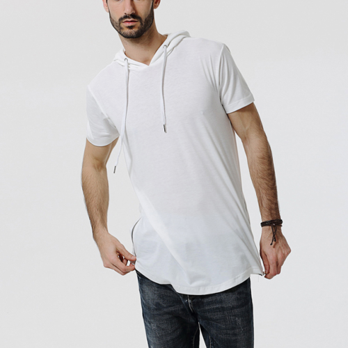 Fashion Mens Zipper Hooded Short T-shirts