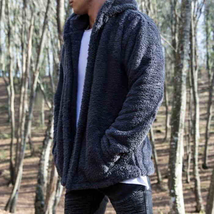 Fashion Mens Warm Wool Breathable HeatTech Fleece Outerwear