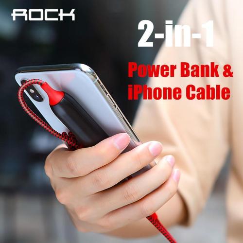 2-in-1 Power Bank&USB Cable for iPhone 700 mAh Portable Emergency External Battery Pack