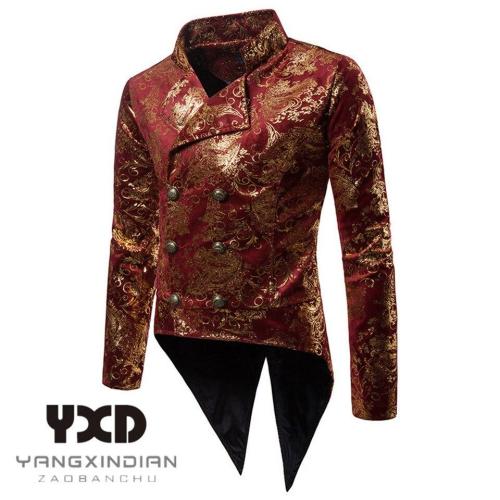 2020 New Coats Homens Blazers Men Paisley Floral Tuxedo Suits Mens Jackets Double Breasted Wedding Stage Show Blazer Masculino