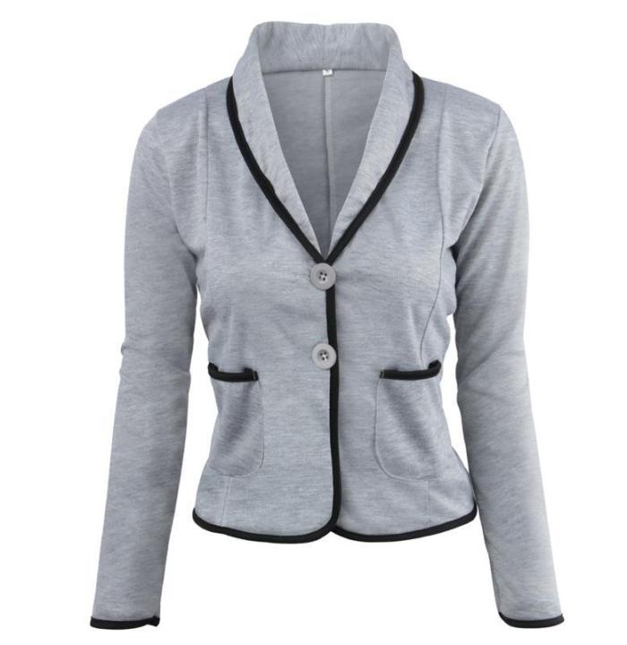 Plus Size Blazer 6XL Solid Single Breasted Elegant Fashion Womens Blazers Long Sleeve Office Lady Blazer Femme