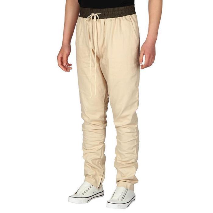 Casual Plain Street Style Elastic Waist Pants