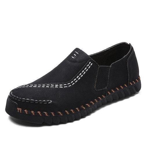 Men Retro Hand Stitching Comfortable Slip Resistant Casual Loafers