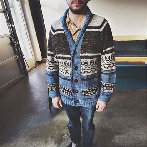 Men's Print Long Sleeve Sweater