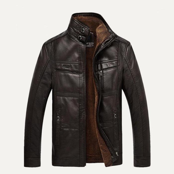 Mountainskin Leather Jacket Men Coats