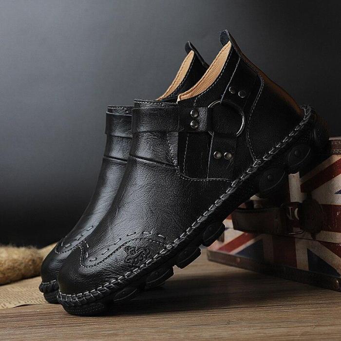 2020 Spring Boots Men Genuine Leather Ankle Boots High Quality Fashion Boots for Men Fashion Boots Chaussure Homme 38-48