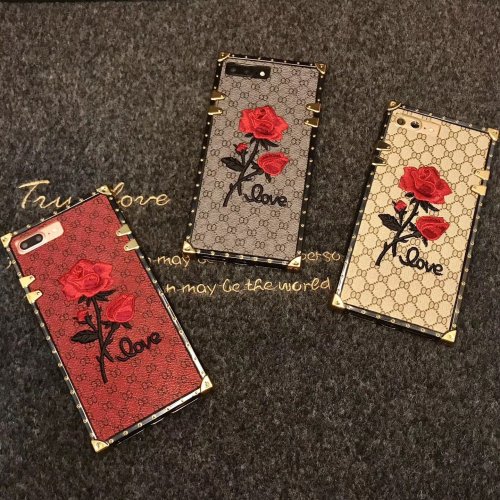 Luxury Flower Embroidery Anti-knock Hard PC Case For iPhone X 8 7 6