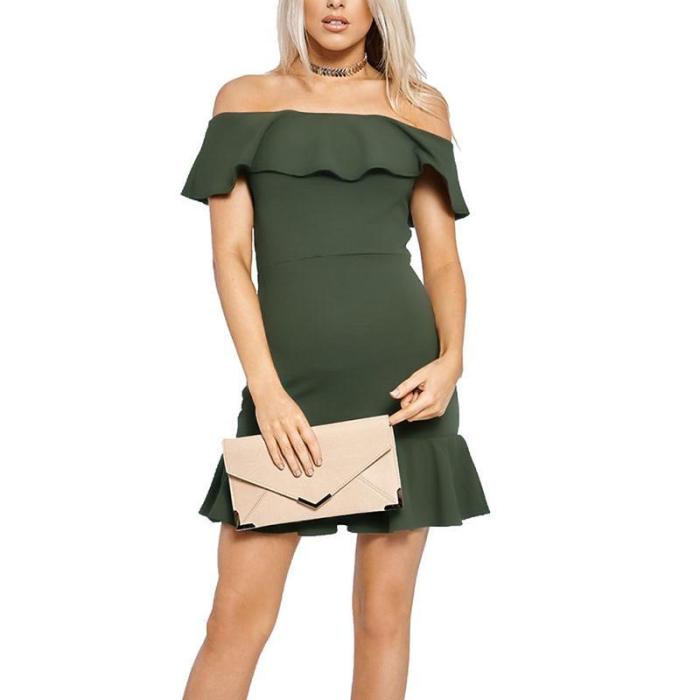 Sexy Off-Shoulder Fashion Mini Dress