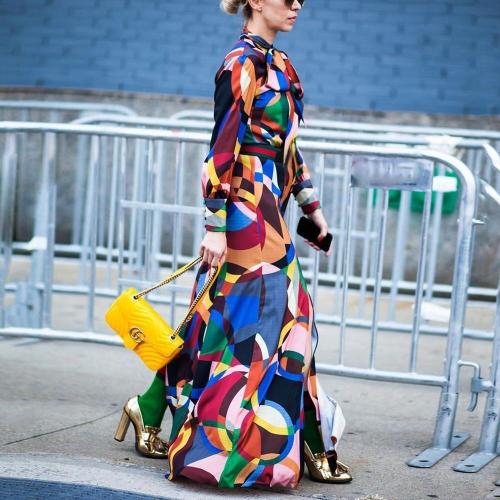 Long Sleeve Bow Split Print Dresses Plus Size Color Matching Vintage Maxi Dresses