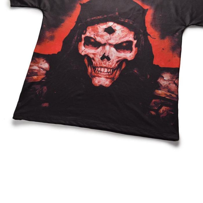 3D Skull Print T-shirt
